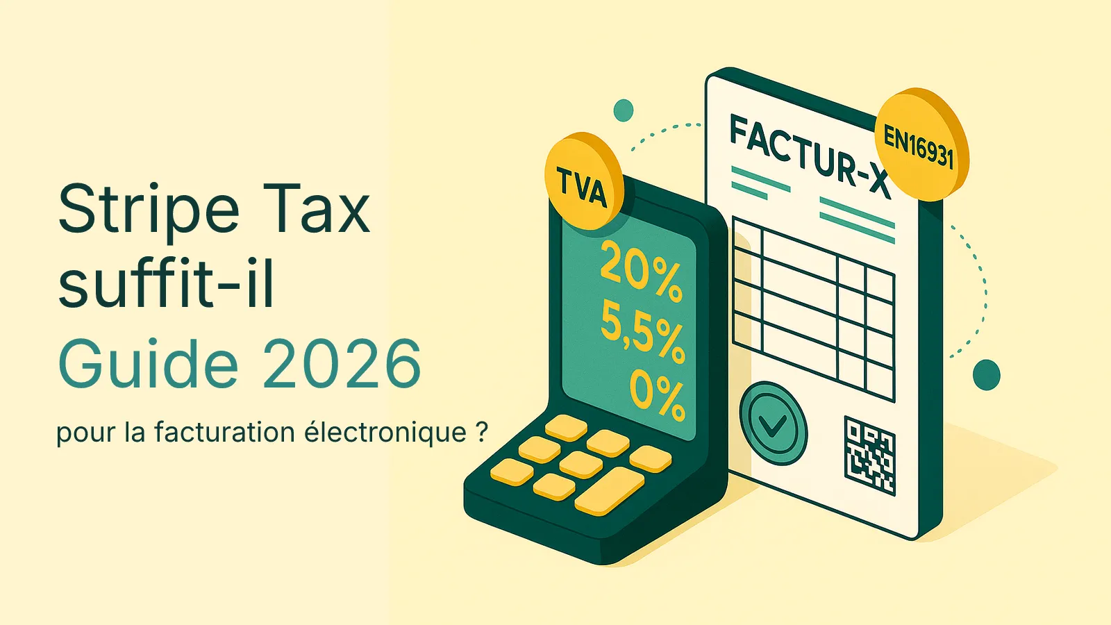 Stripe Tax et facturation électronique 2026 : deux périmètres distincts